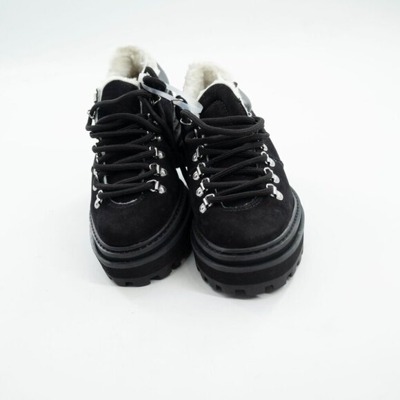 Schutz Lucille Suede & Shearling Bootie | Black | NWT | 6B - Picture 2 of 9